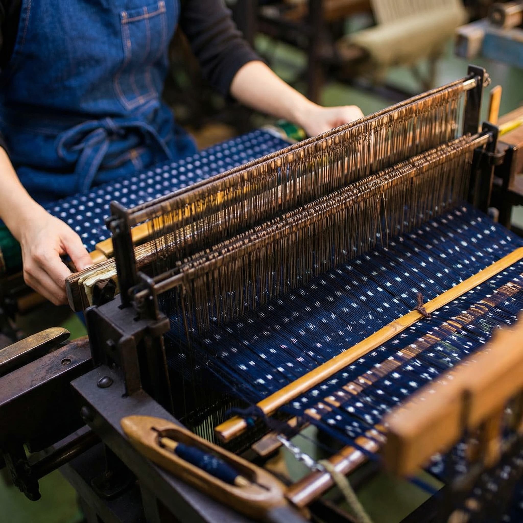 職人の手織り久留米絣